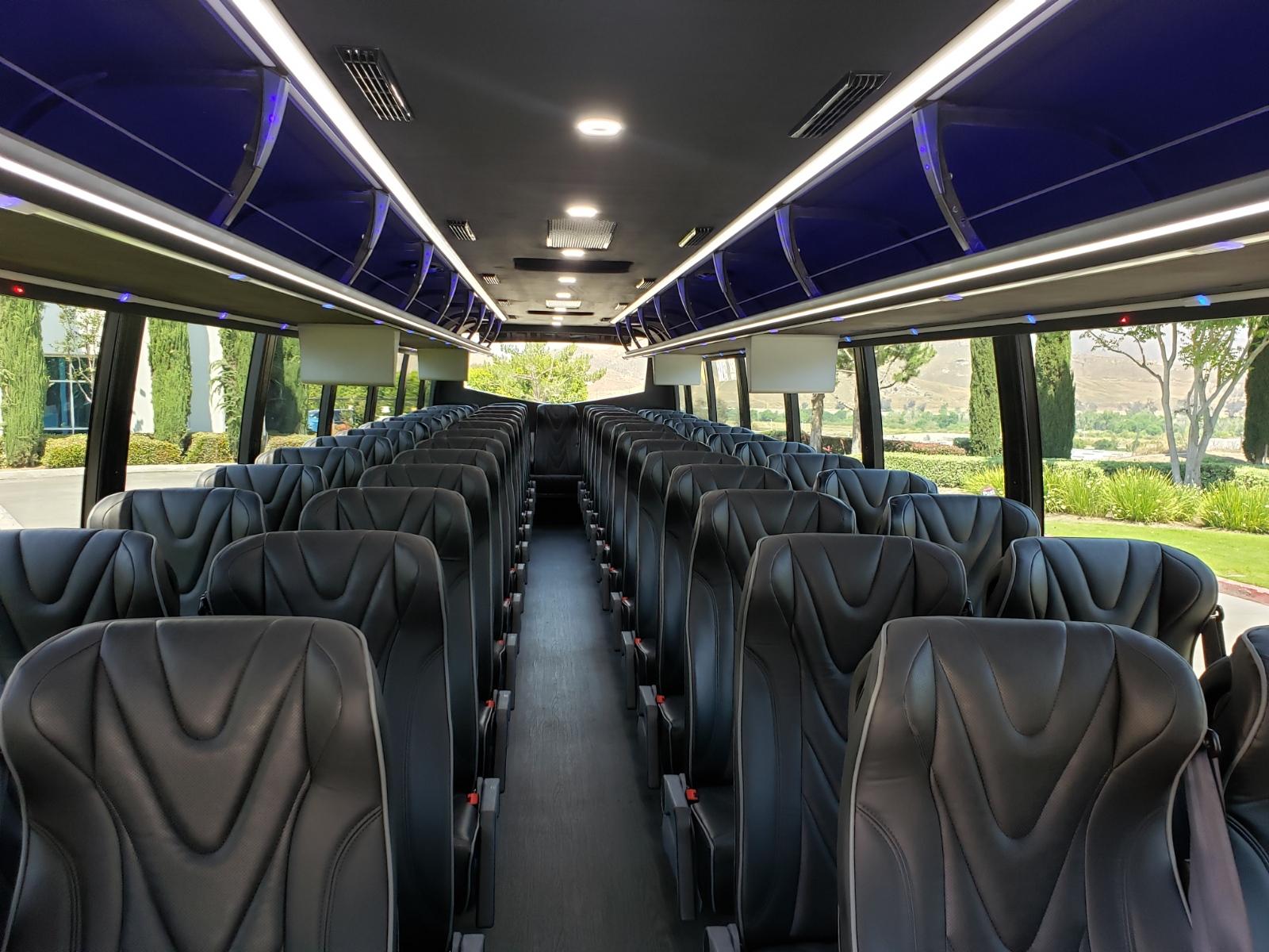 The Inside Of A Charter Bus