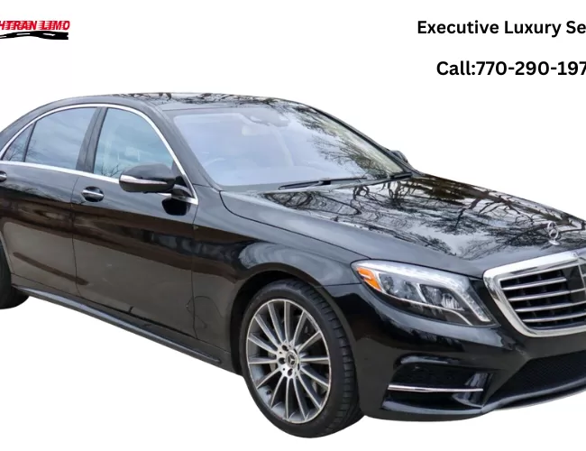 executive sedan, luxury sedan, atlanta airport car service, car service atlanta airport, door-to-door airport pick up. VIP car service, car service for VIPs, Atlanta limos, airport limo service, Mercedes-benz s550
