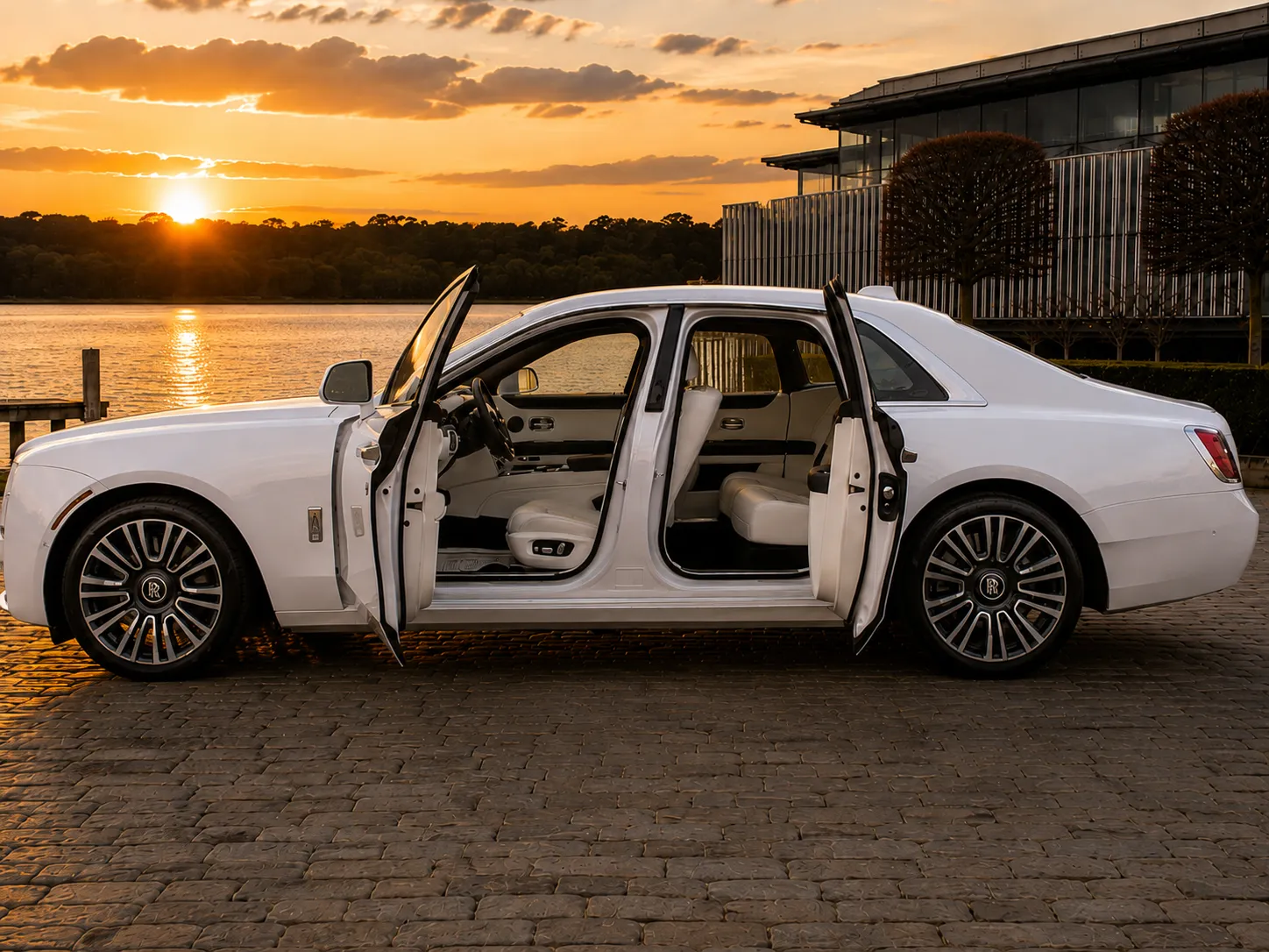 White Rolls-Royce side exterior thumbnail